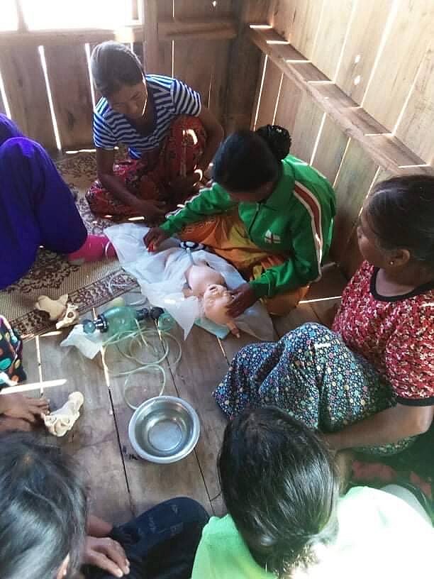 Local trainers deliver training to women in villages