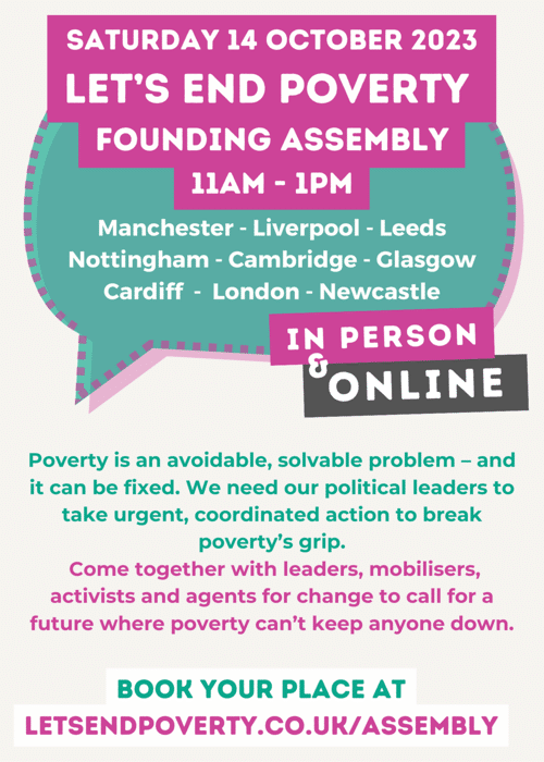 Let’s End Poverty Assembly photo